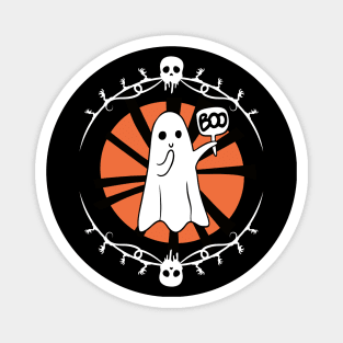 Halloween Cute Ghost Boo Sign Magnet